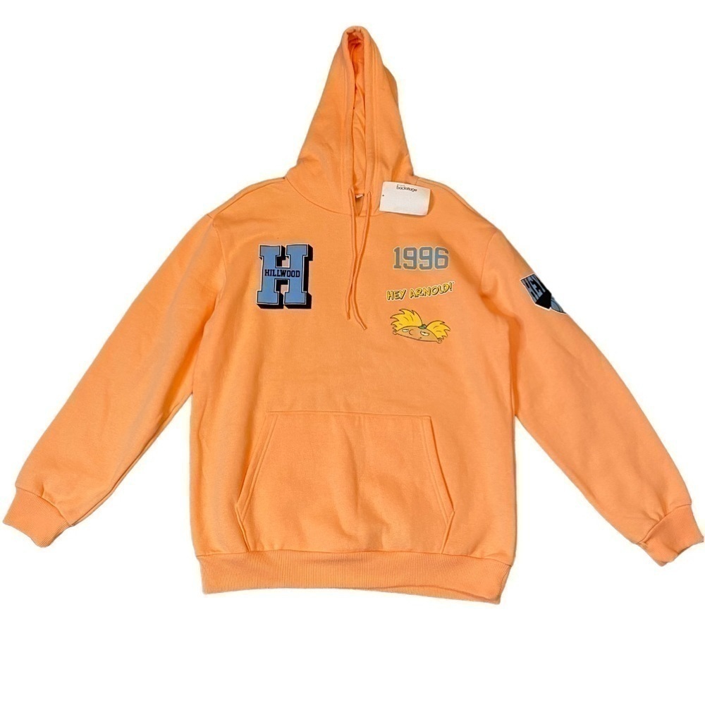 NWT HEY ARNOLD P.S. 118 HILLWOOD PEACHY HOODIE SIZE LARGE